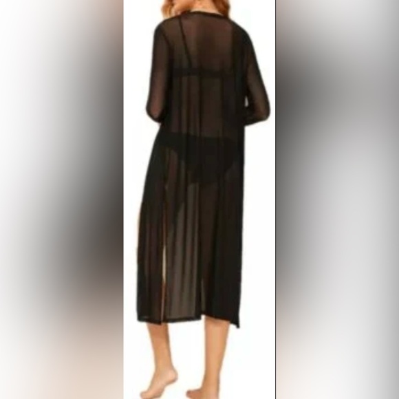 Eye Candy Black Sheer Robe - Picture 2 of 10